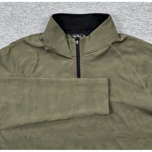 UNRL Pullover Mens Medium Athletic Fit Green Camo 1/4 Zip Performance Active